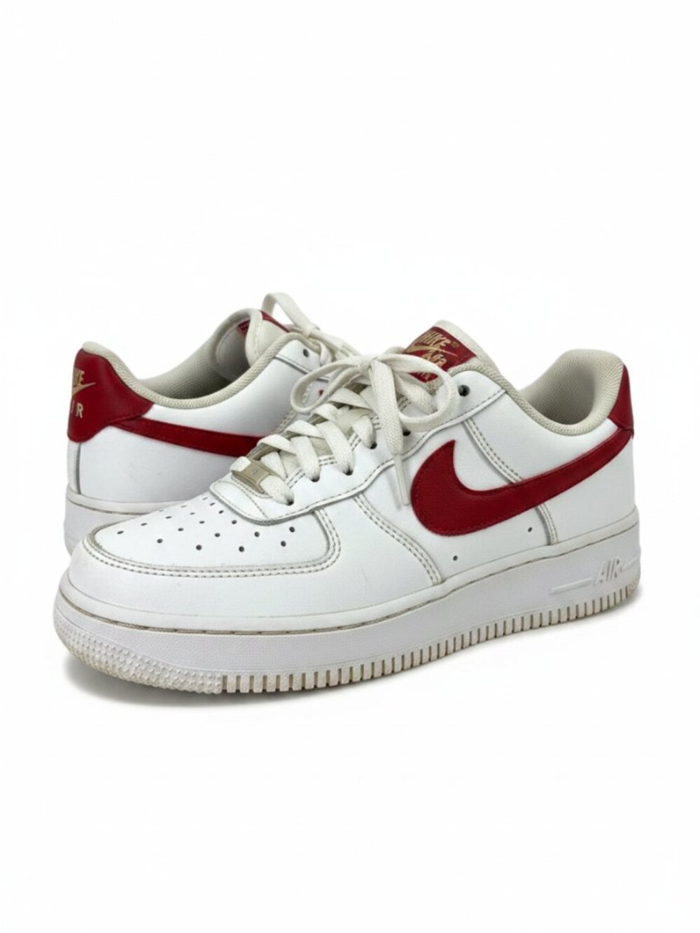Nike Air Force 1 Womens 7 sneakers white gym red essential low shoes CZ0270-104